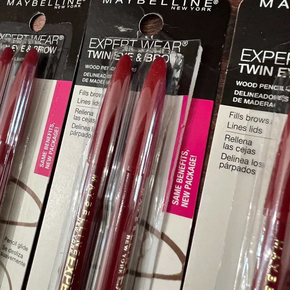 Maybelline Expert Wear Twin Eye and Brow Wood Pencils 107 Blonde 3-Pack 6 Pencil